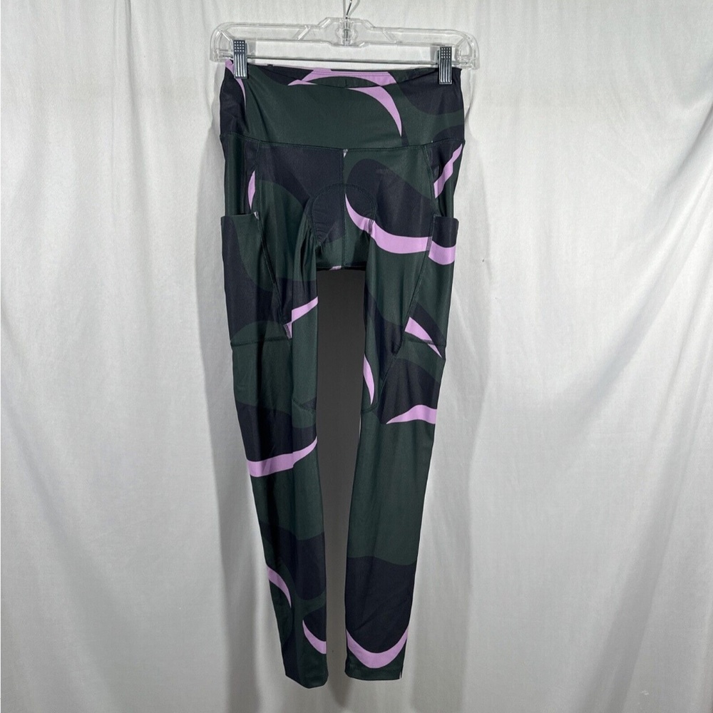 NWT $148 SWEATY BETTY‎ [ Medium ] Velo Padded Pocket Cycling Leggings Green
